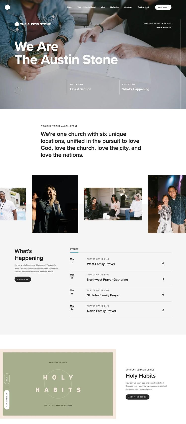 Screenshot 2 of Austin Stone (Example Webflow Church/Religious Organization Website)