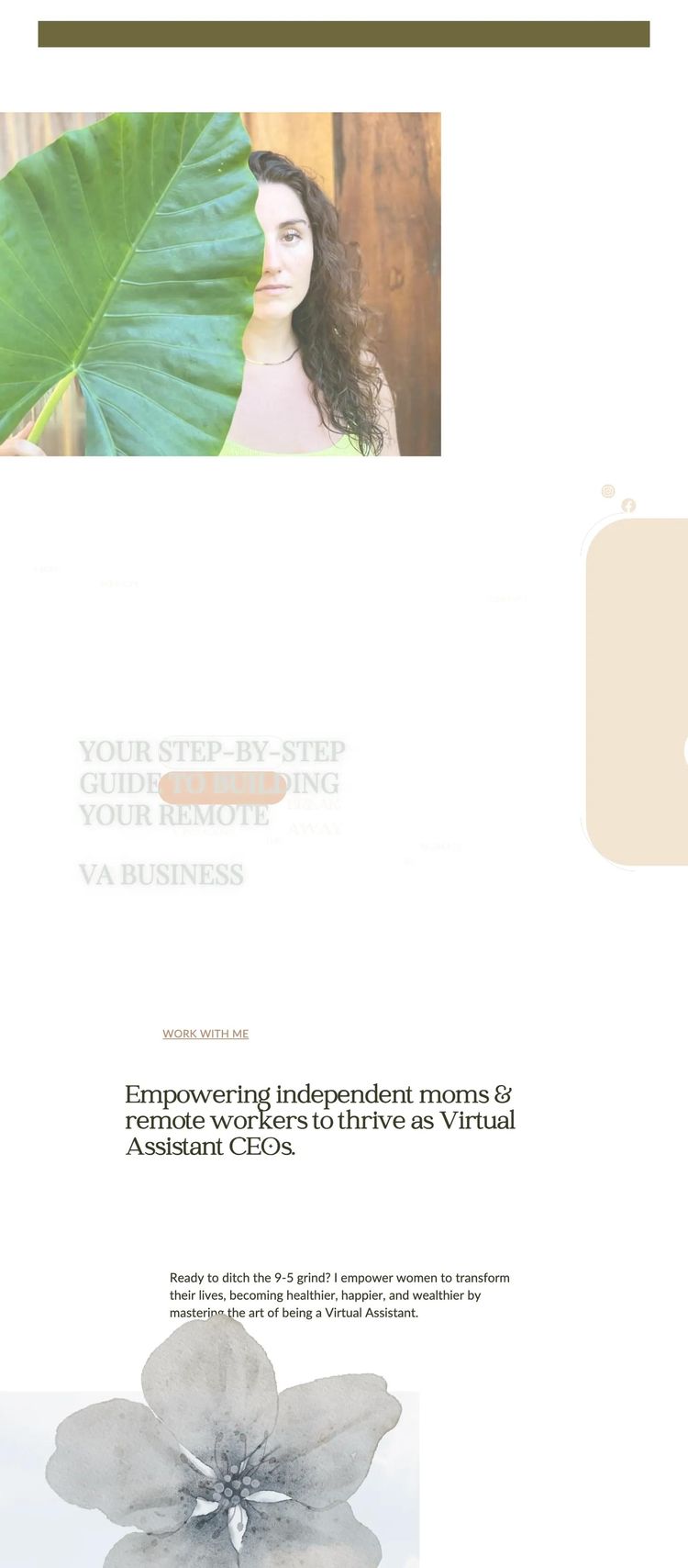 Screenshot 1 of The Break Away VA (Example Squarespace Virtual Assistant Website)