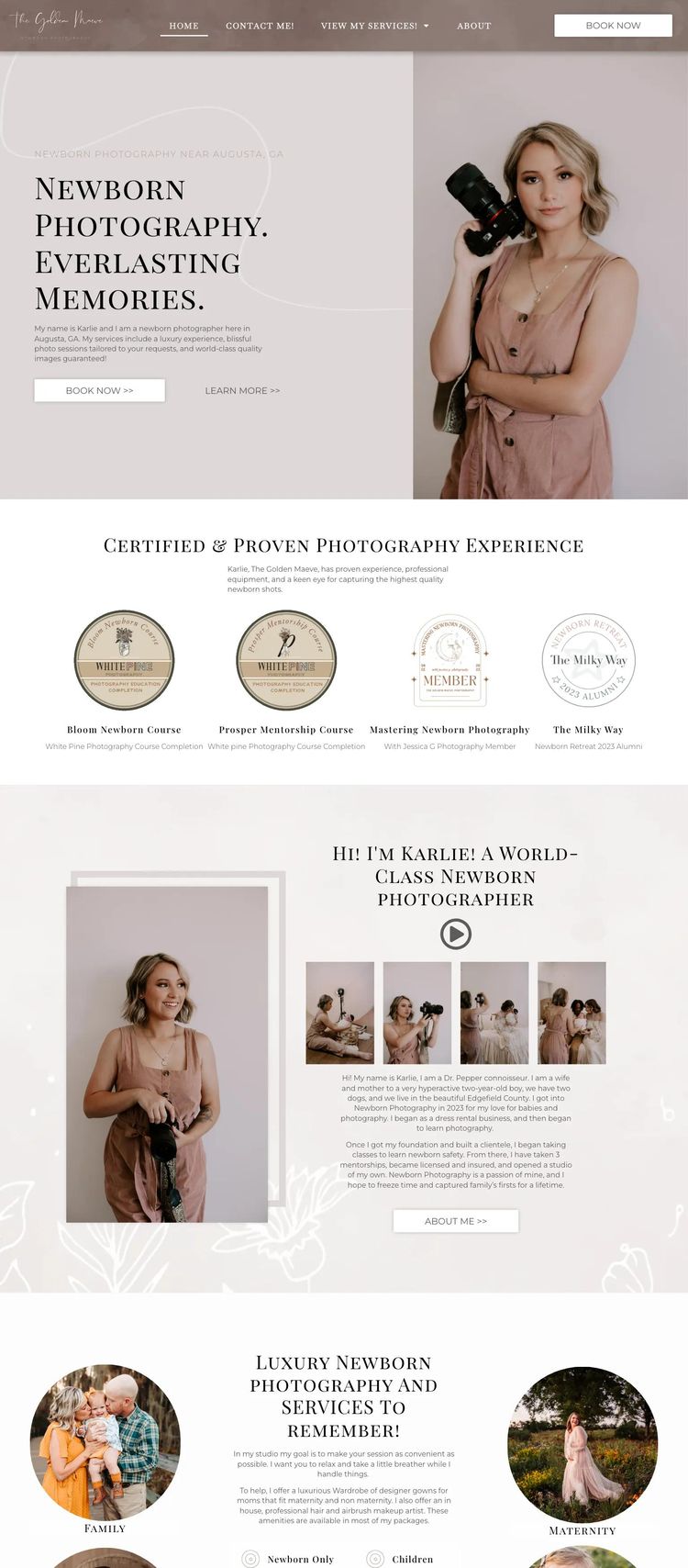 Screenshot 2 of Karlie The Golden Maeve (Example WordPress Photography Website)