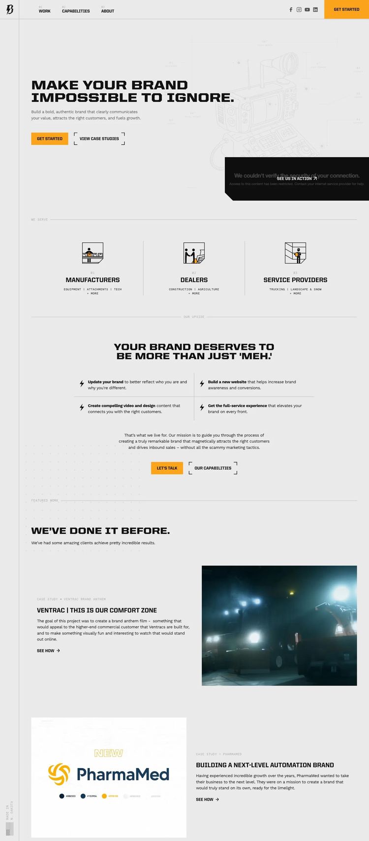 Screenshot 2 of Made inn. DAKOTA (Example Framer Marketing Agency Website)