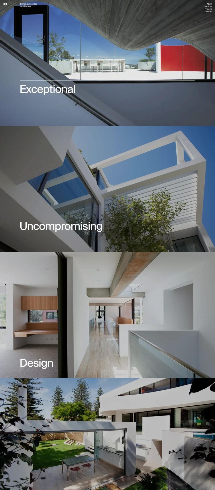 Screenshot 2 of Blane Brackenridge Architects (Example Webflow Architect Website)