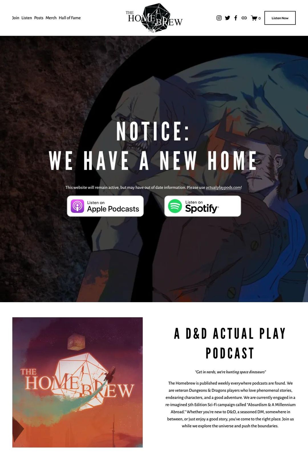 Screenshot 1 of The Homebrew (Example Squarespace Podcast Website)