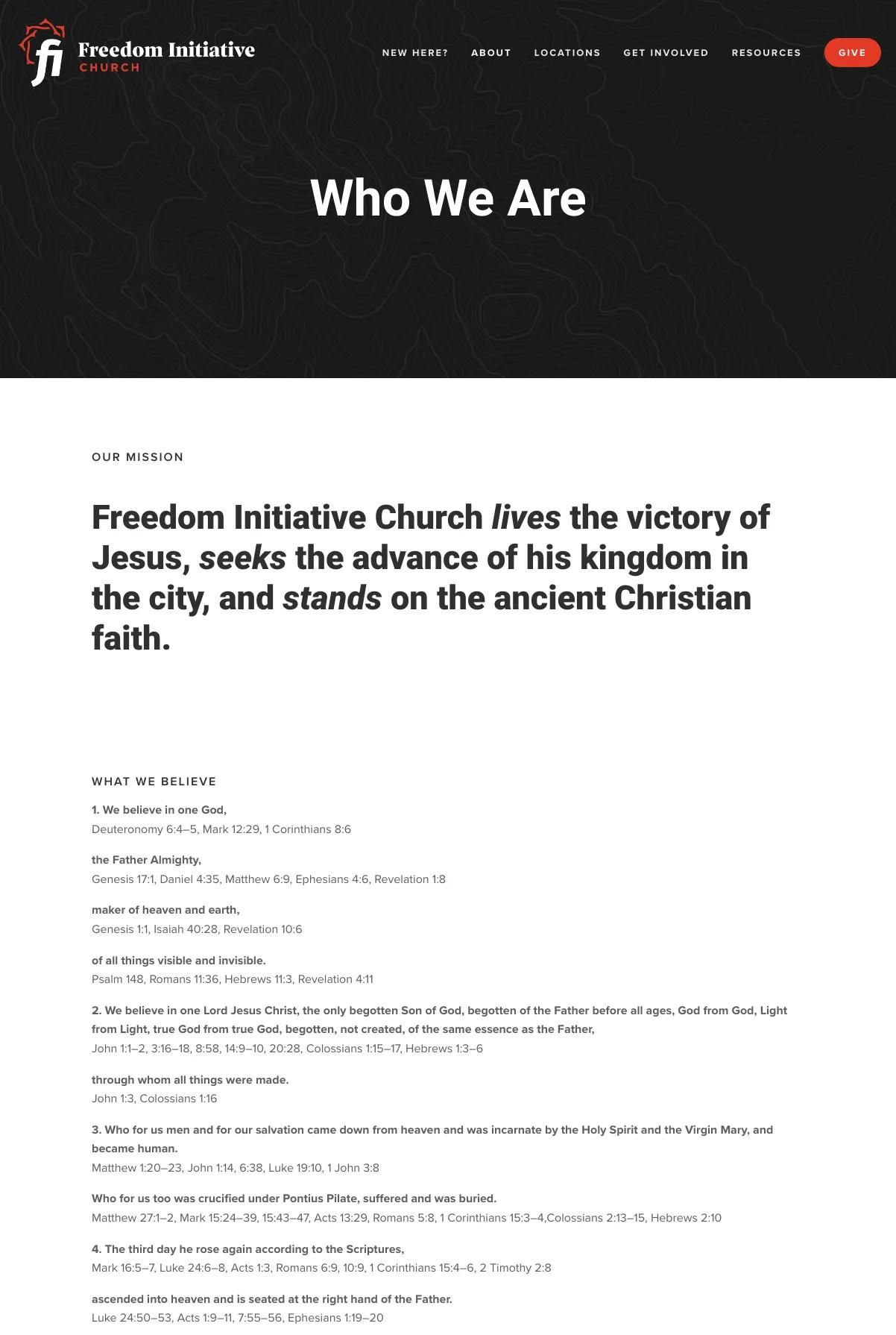 Screenshot 3 of Freedom Initiative Church (Example Squarespace Church Website)