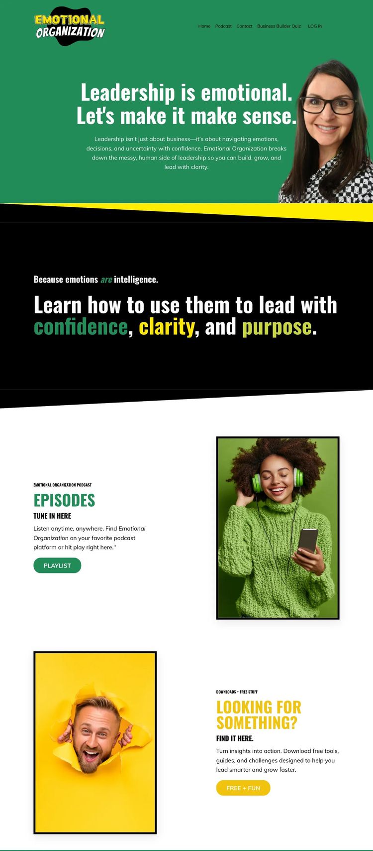 Screenshot 2 of Emotional Organization (Example undefined Podcast Website)