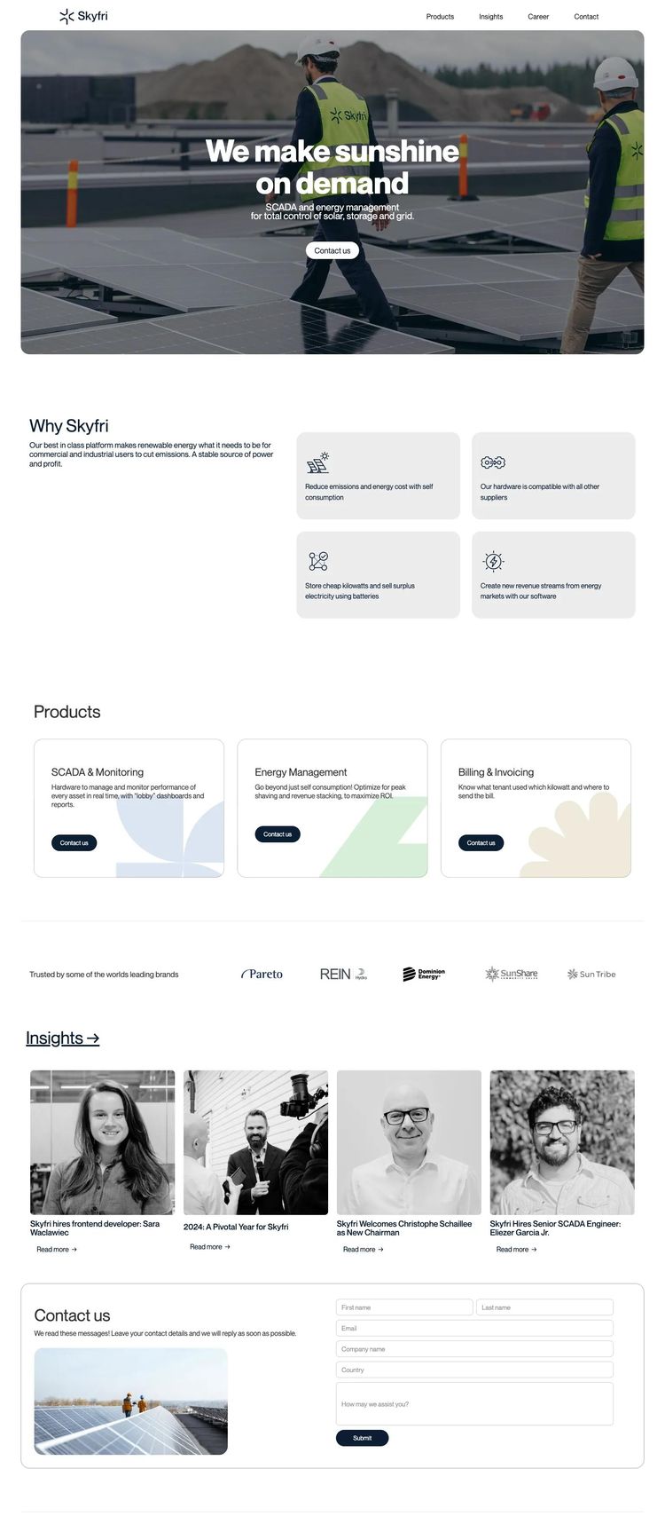 Screenshot 2 of Skyfri (Example Webflow Solar Website)