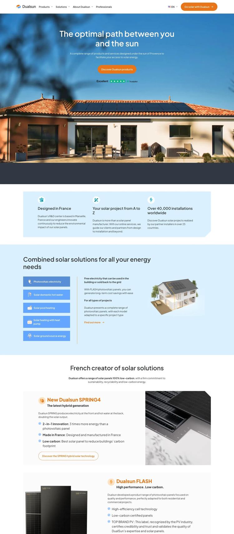 Screenshot 2 of Dualsun (Example WordPress Solar Website)