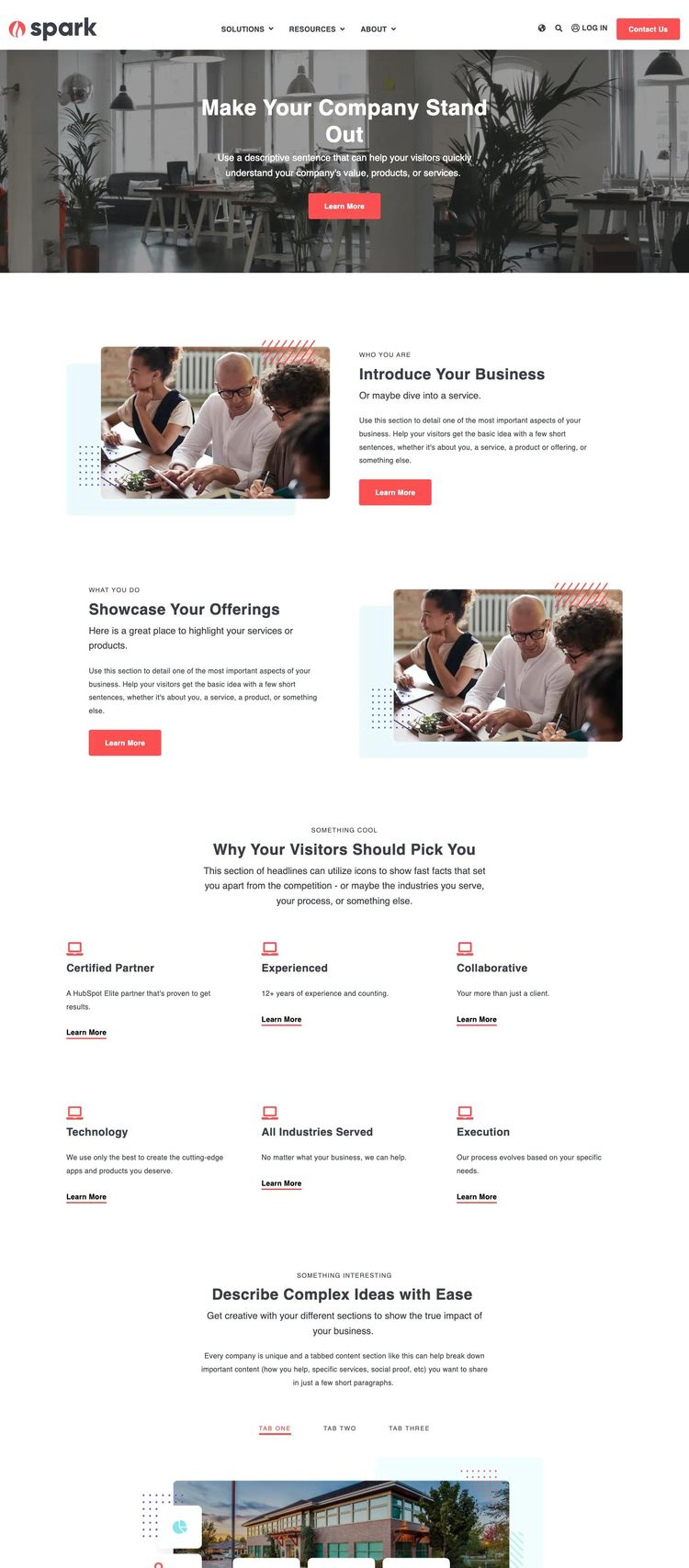 Screenshot 1 of Spark Template