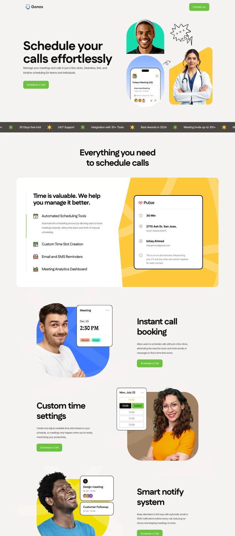 Screenshot 2 of Gonos (Example Framer Productivity and Collaboration Website)