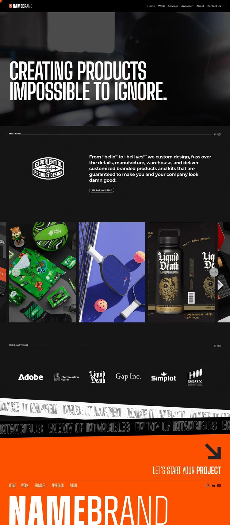 Screenshot 2 of Namebrand (Example Squarespace Ecommerce (General) Website)