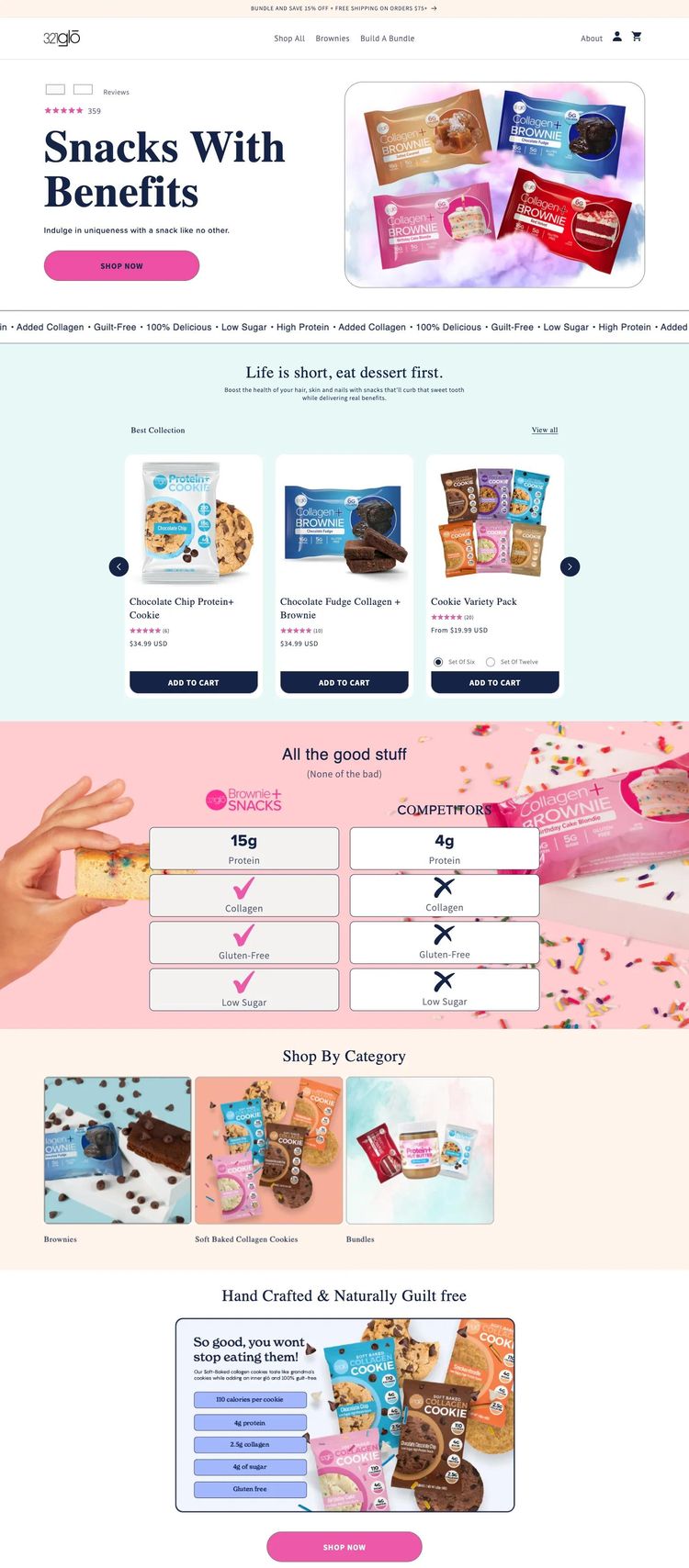 Screenshot 2 of 321 Glo (Example Shopify Bakery Website)