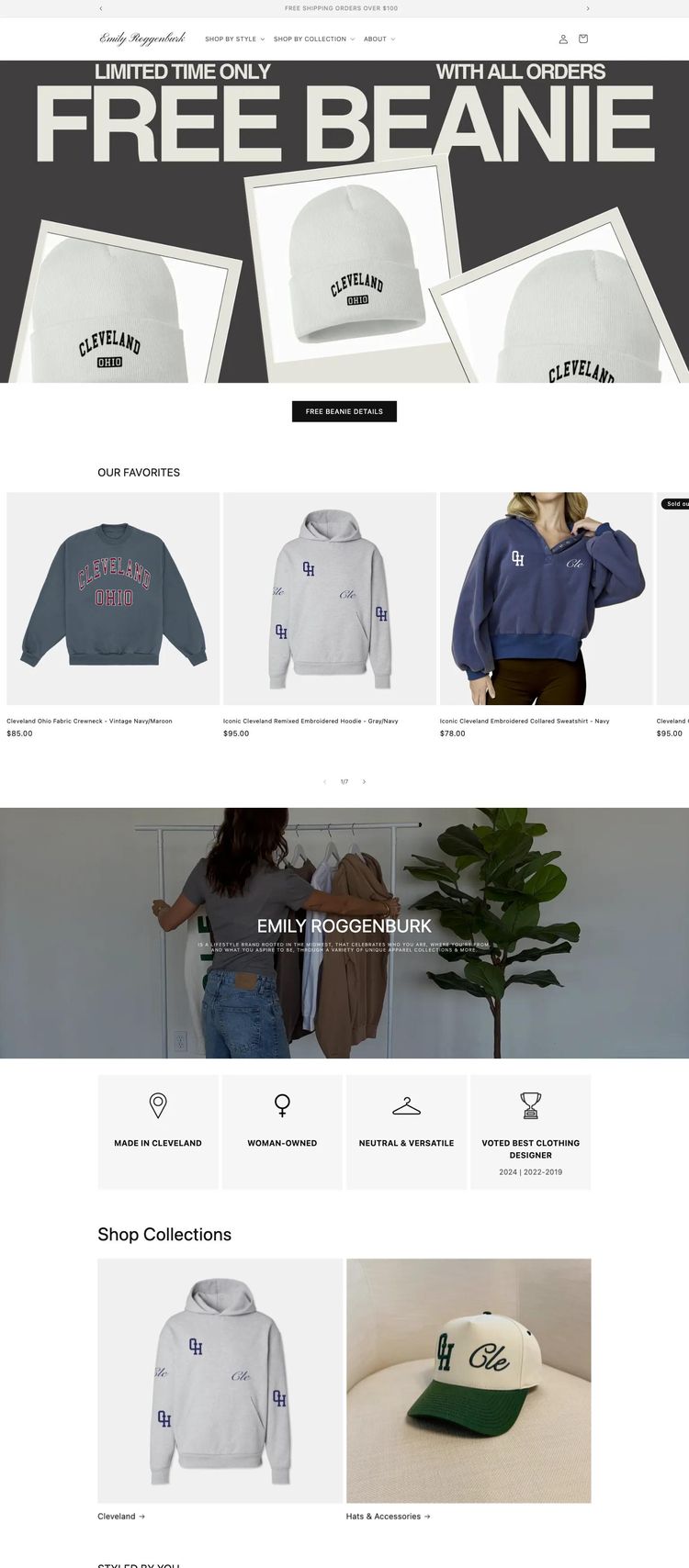 Screenshot 2 of Emily Roggenburk (Example Squarespace Clothing/Fashion Website)