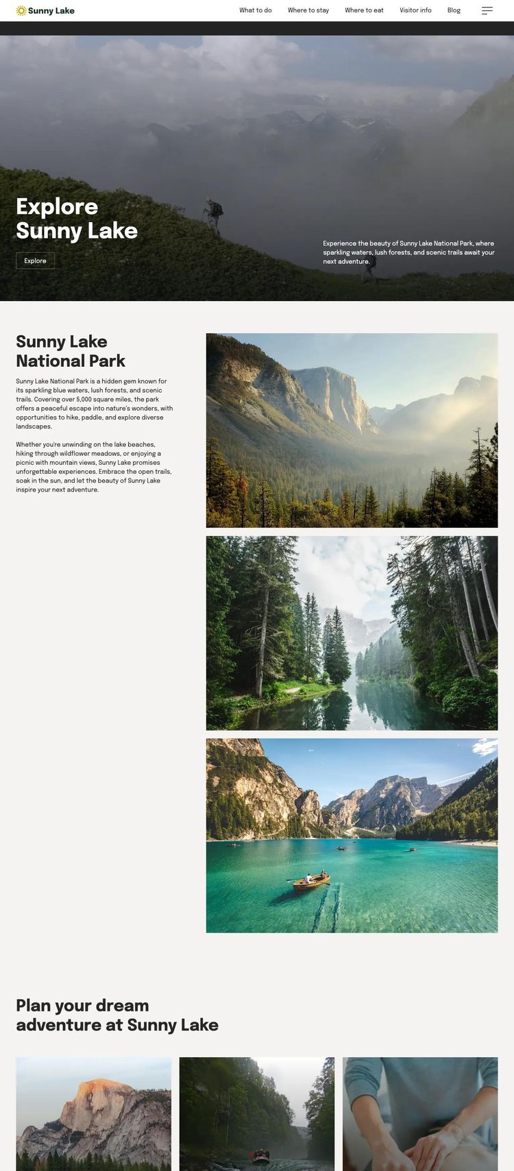 Screenshot 1 of Sunny Lake Template