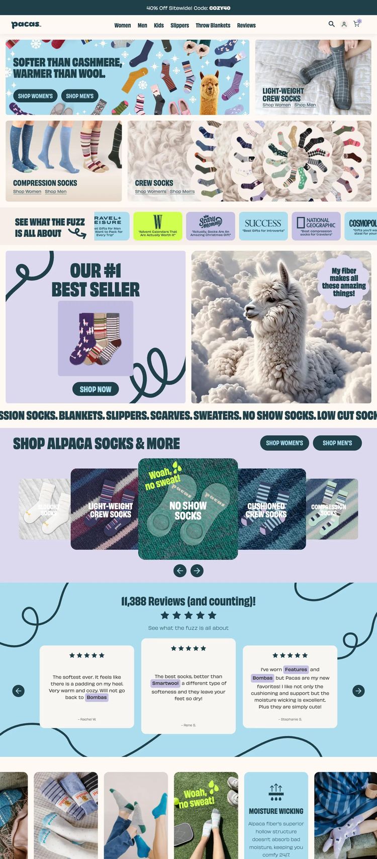Screenshot 2 of Pacas (Example Shopify Clothing/Fashion Website)