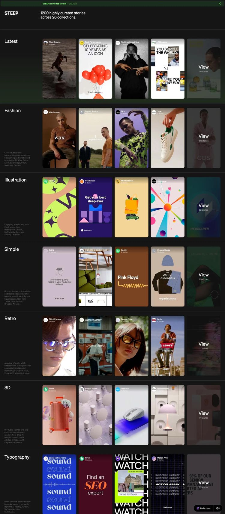 Screenshot 2 of STEEP (Example Webflow Design Agency/Studio Website)