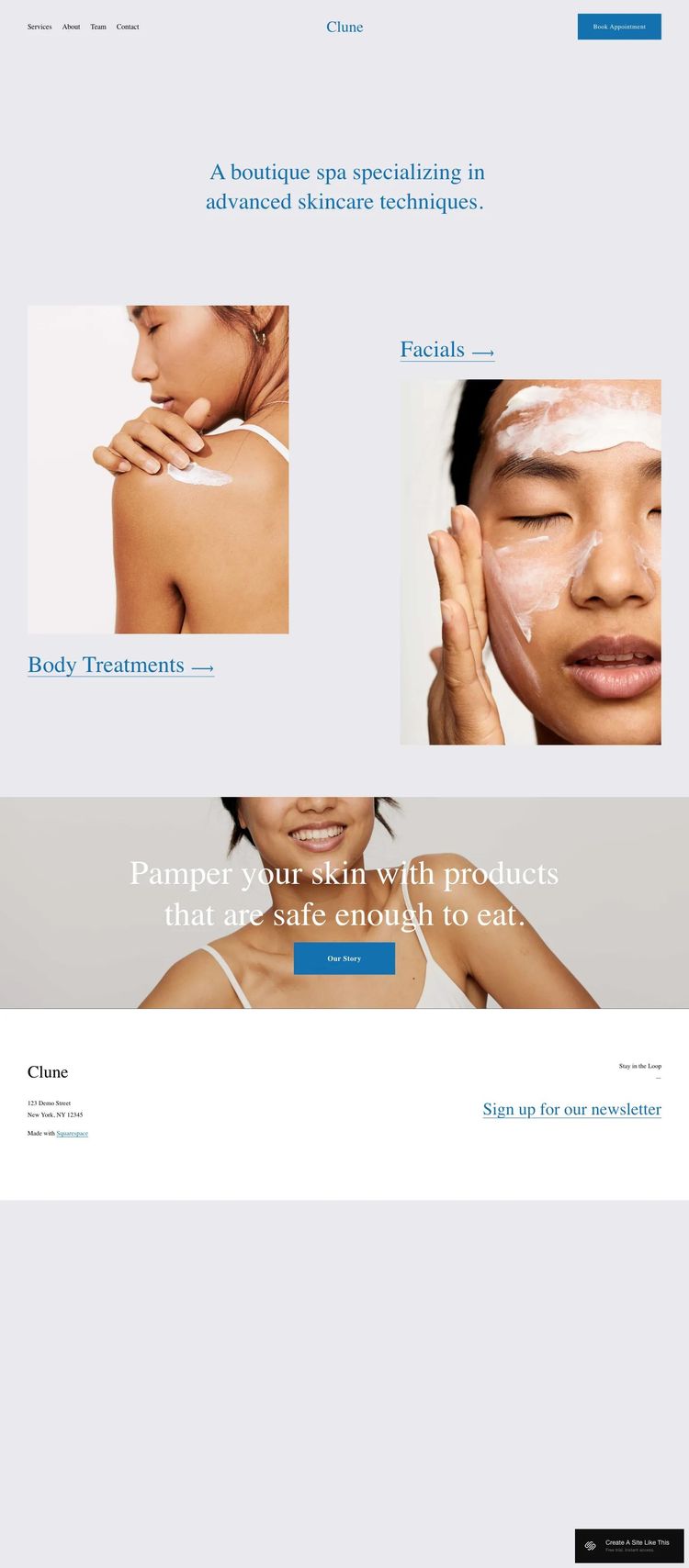 Screenshot 1 of Clune Template