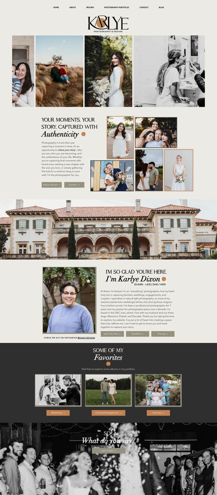 Screenshot 2 of Karlye Dixon (Example Wix Photography Website)