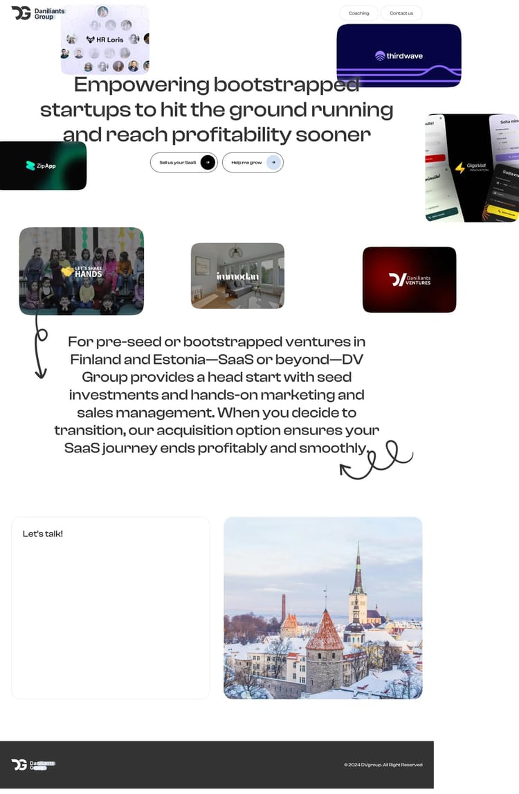 Screenshot 1 of Daniliants Group (Example Webstudio Website)