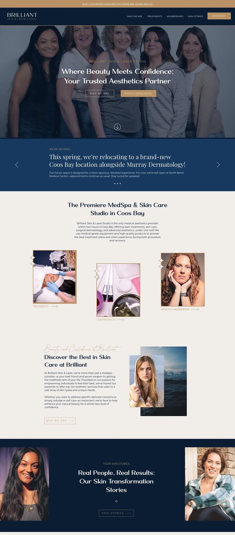 Screenshot 2 of Brilliant Skin & Laser Studio (Example Wix Beauty Salon Website)