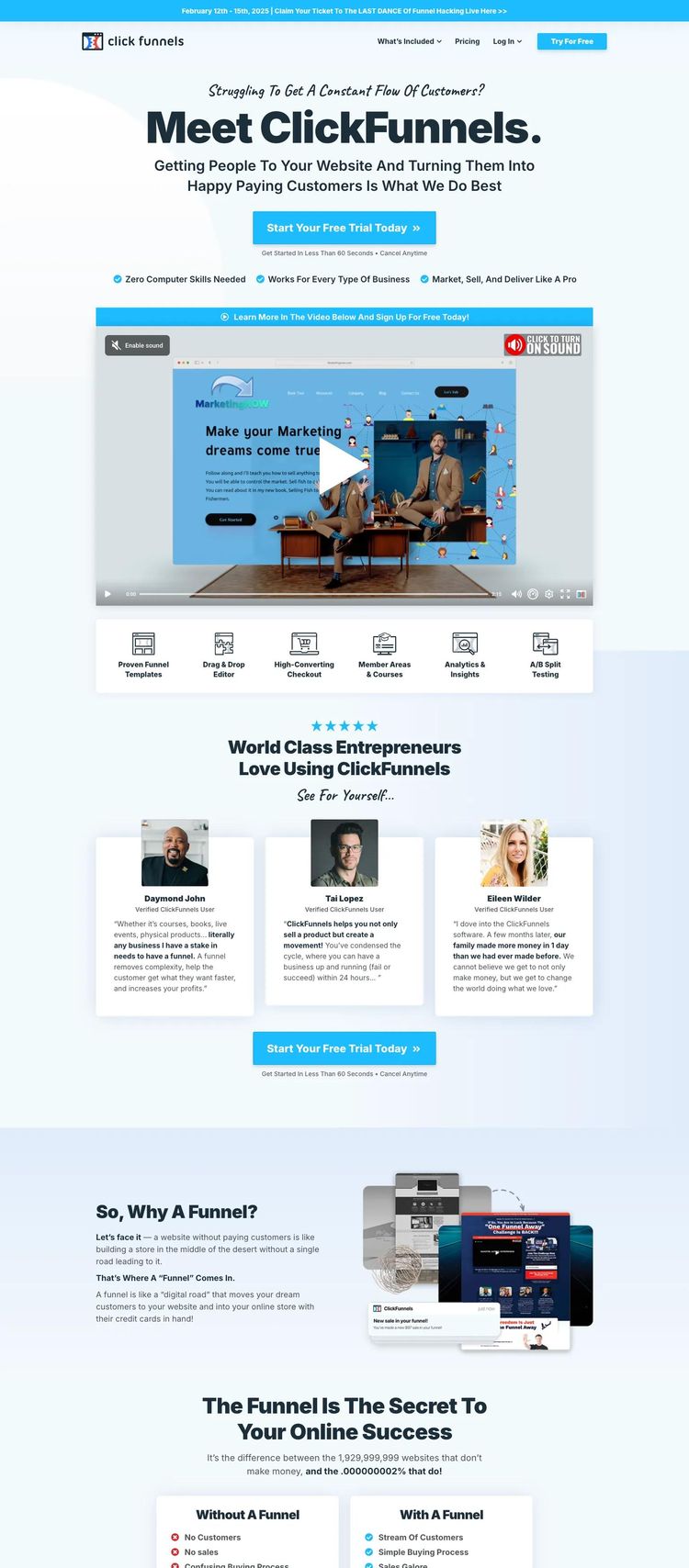 Screenshot 1 of ClickFunnels 2.0 (Example ClickFunnels 2.0 Marketing Agency Website)