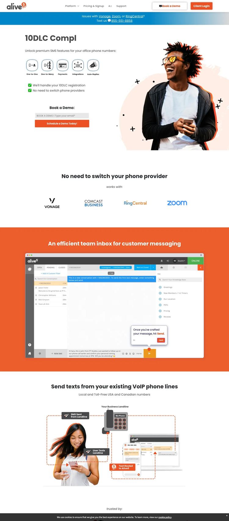 Screenshot 1 of Alive 5 (Example Duda Productivity and Collaboration Website)