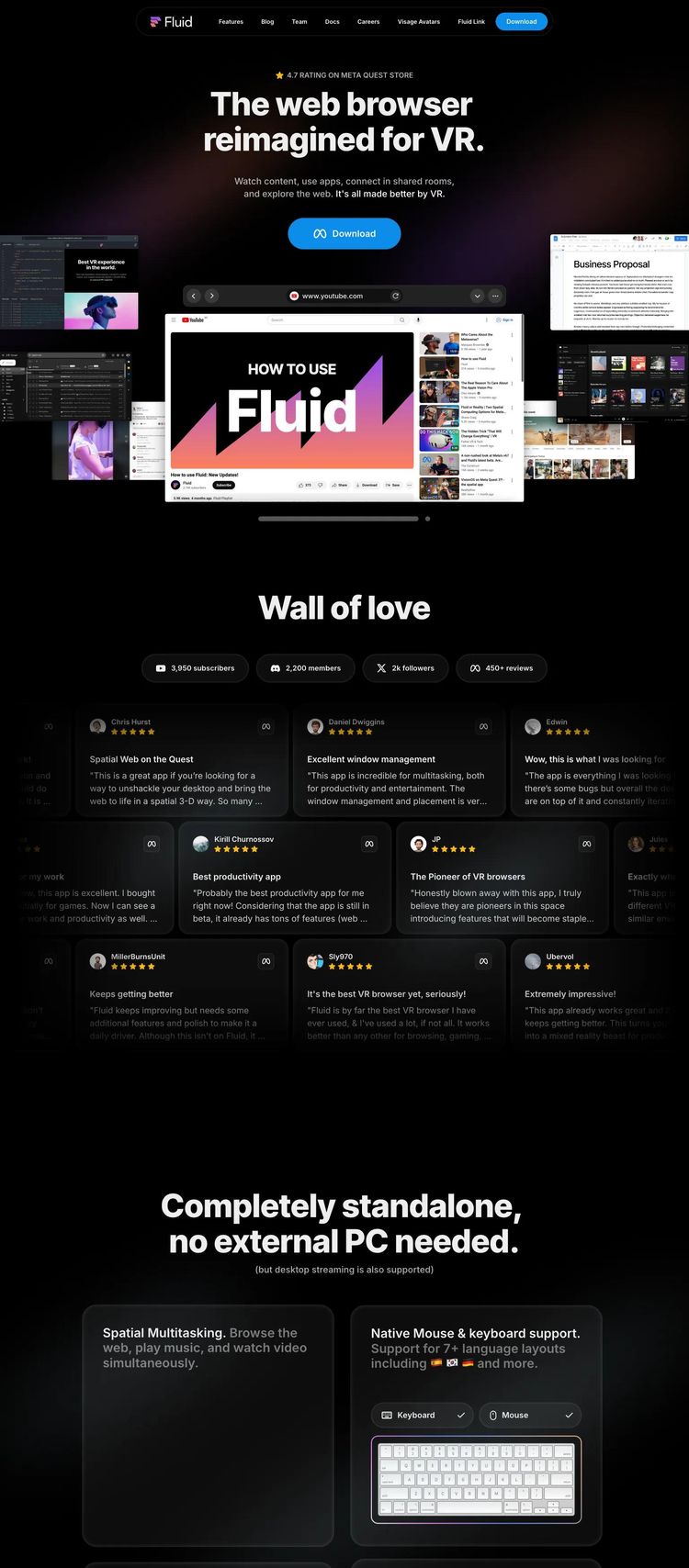 Screenshot 2 of Fluid (Example Framer Software Development Website)