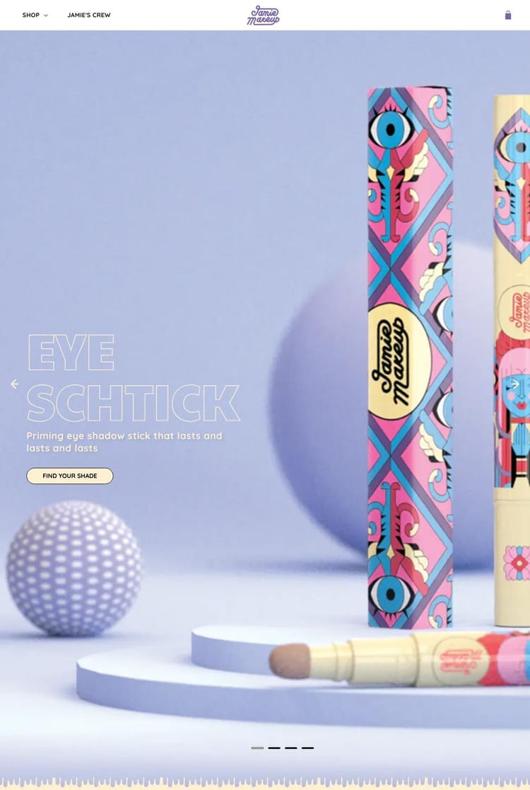 Screenshot 1 of Jamie Makeup (Example Shopify Website)