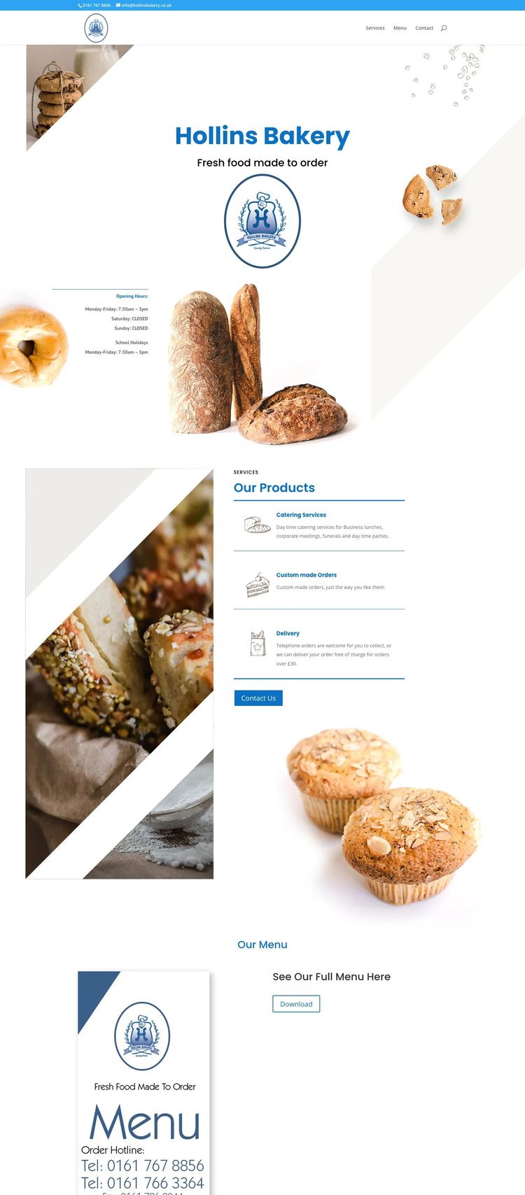 Screenshot 2 of Hollins Bakery (Example WordPress Bakery Website)