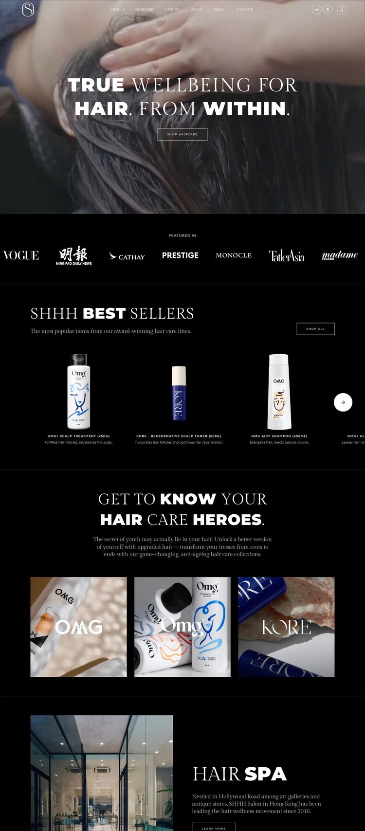 Screenshot 2 of SHHH (Example Shopify Beauty Products Website)