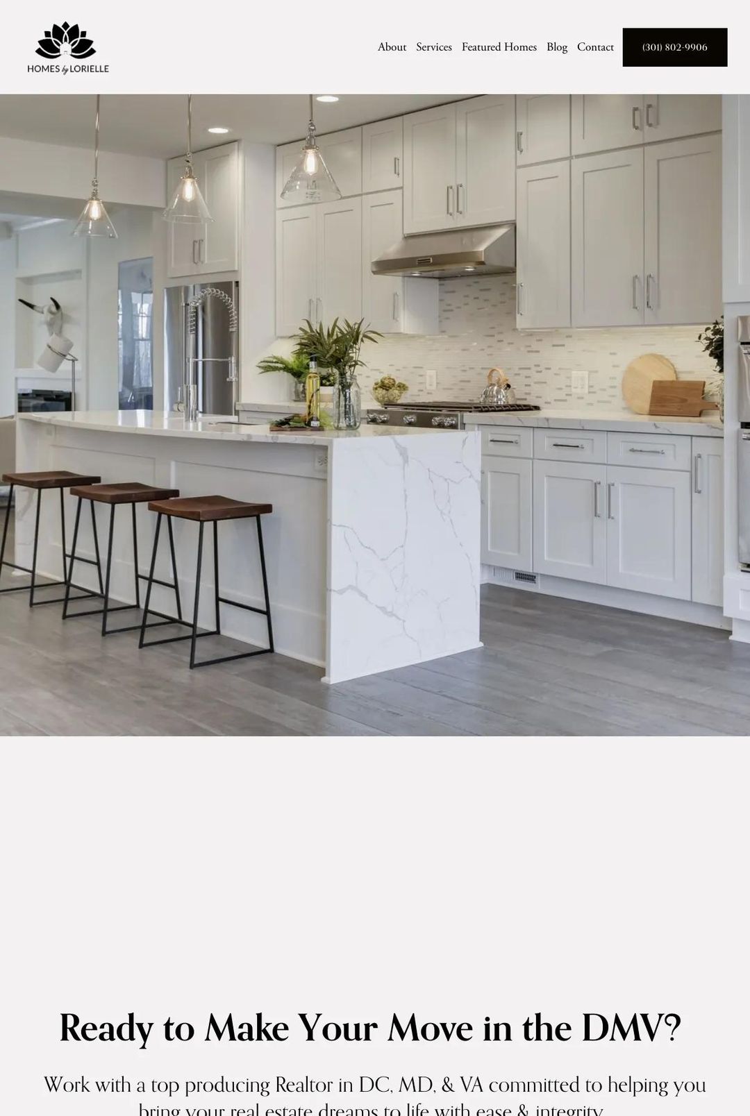 Screenshot 1 of Homes by Lorielle (Example Squarespace Real Estate Website)