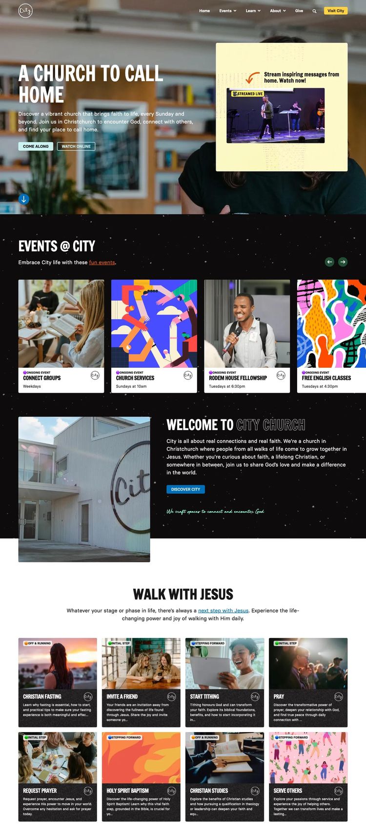 Screenshot 2 of City (Example Webflow Church/Religious Organization Website)