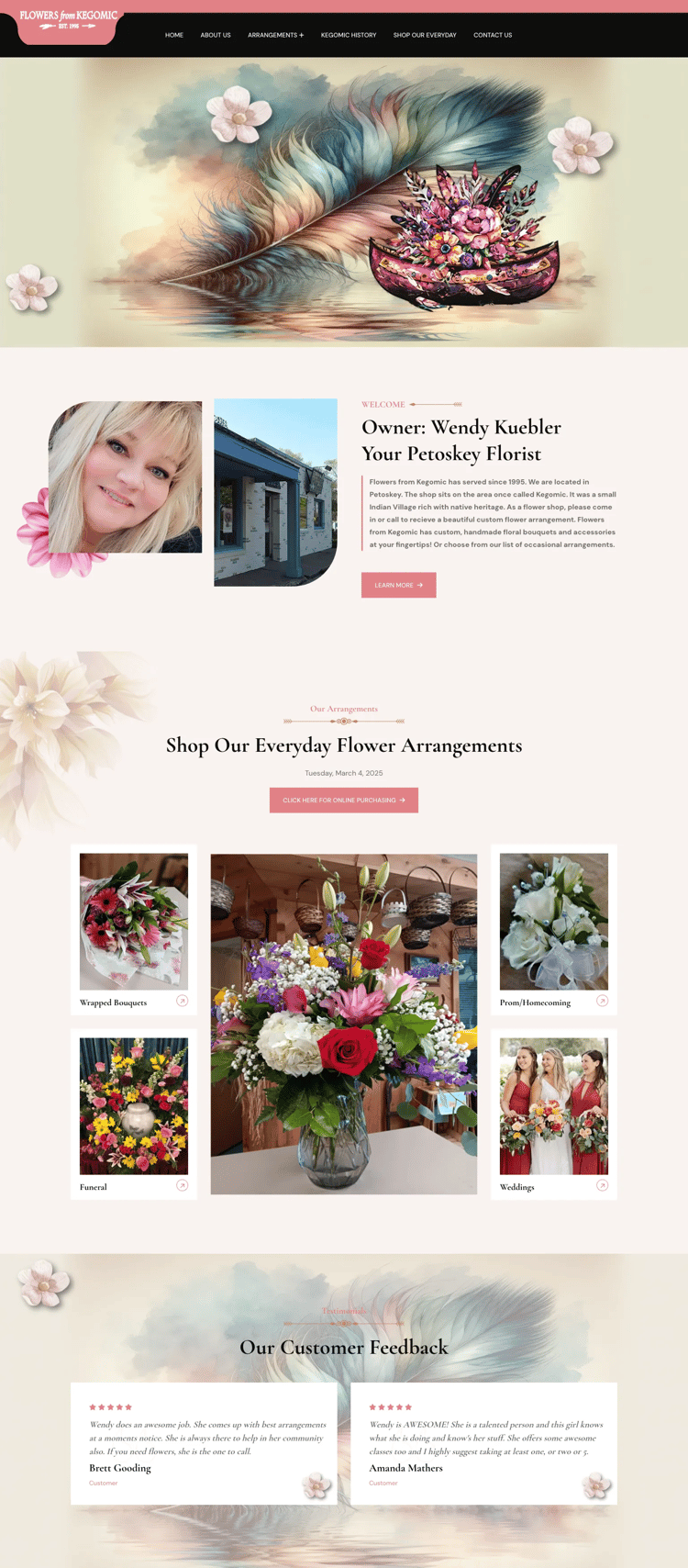 Screenshot 2 of Flowers from Kegomic (Example undefined Florist Website)