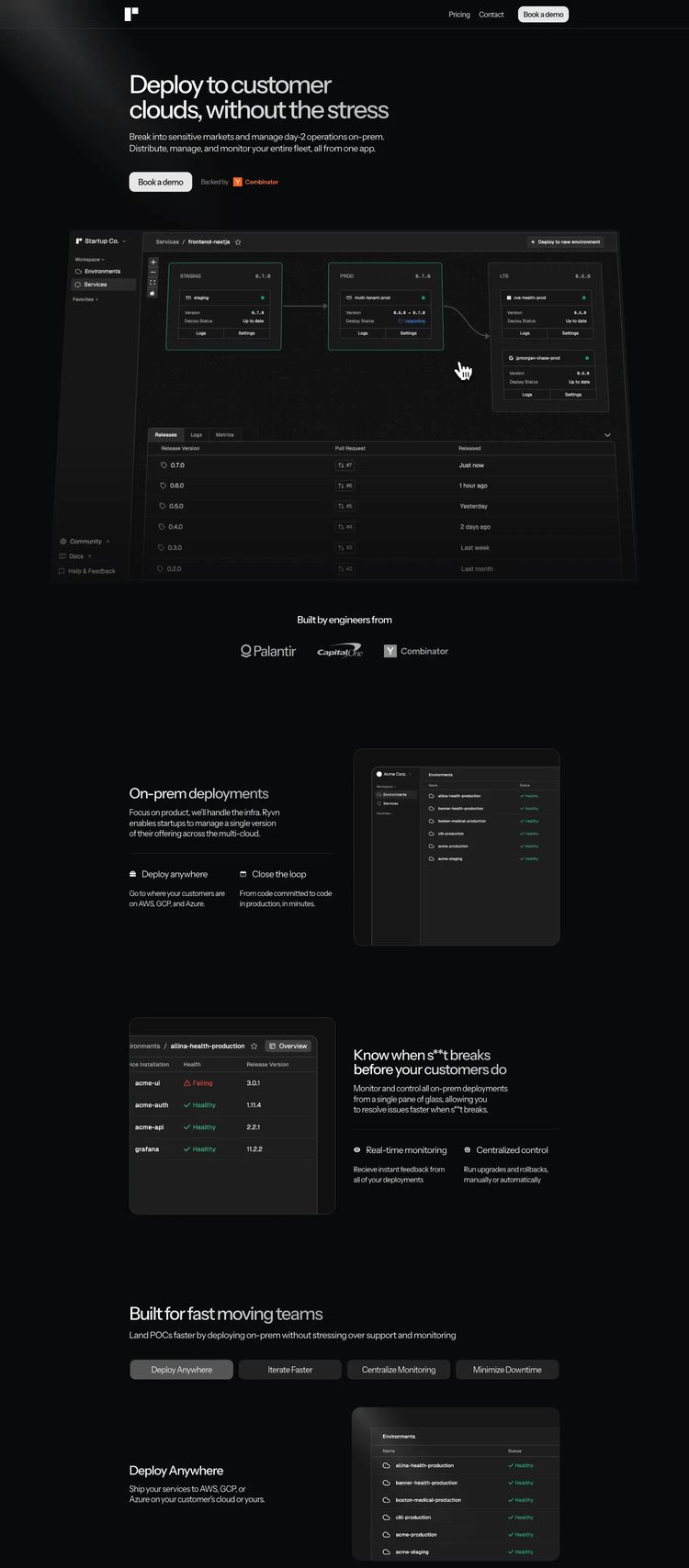 Screenshot 2 of Ryvn (Example Framer Software Development Website)