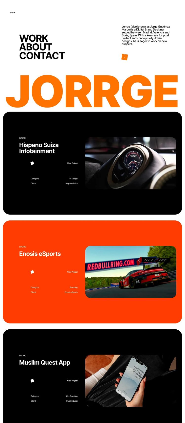 Screenshot 2 of Jorrge (Example Framer Design Agency/Studio Website)