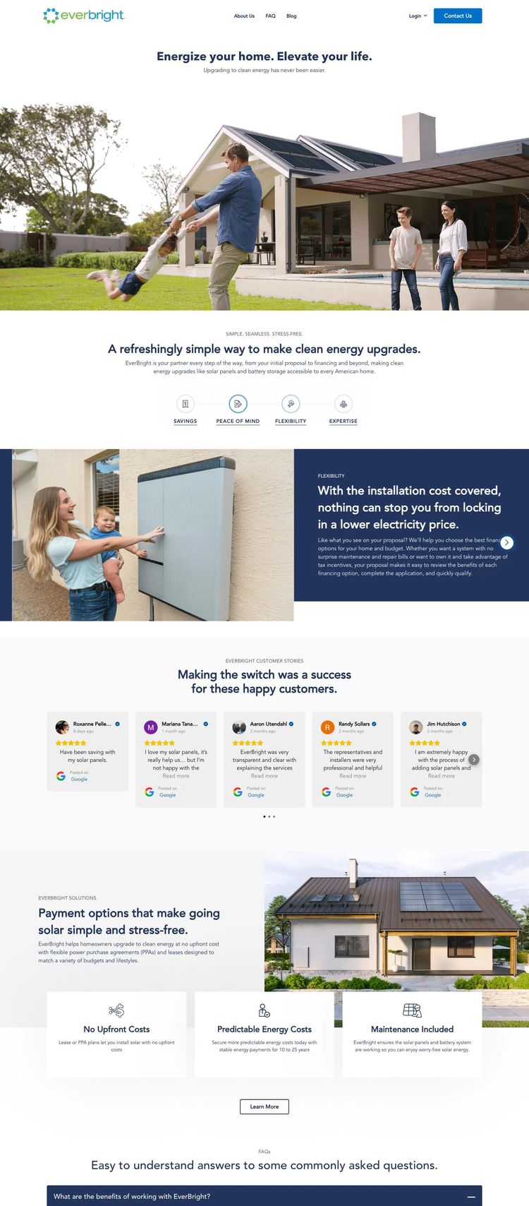 Screenshot 2 of EverBright (Example undefined Solar Website)