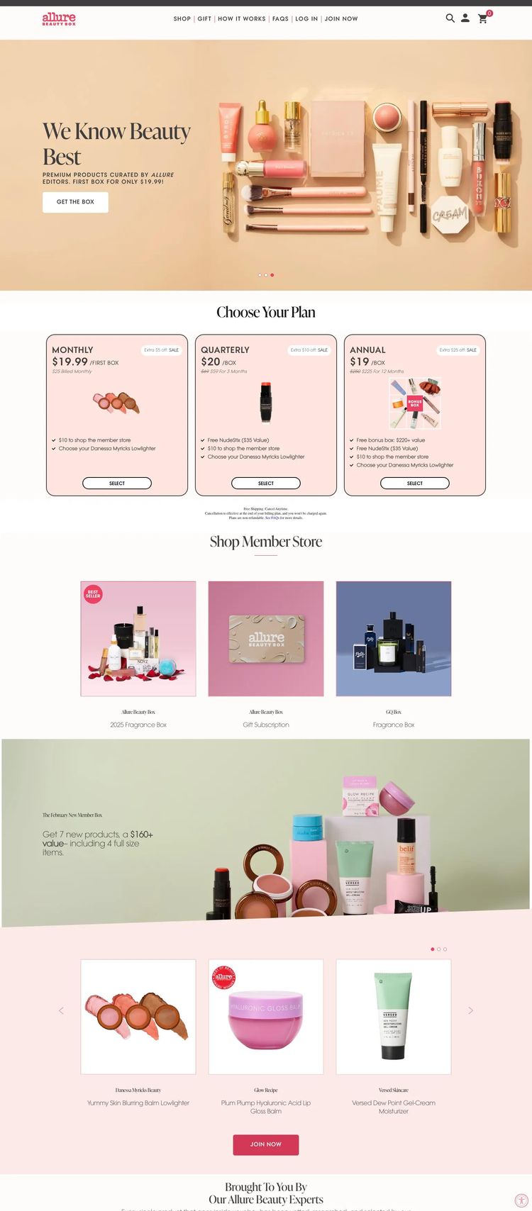 Screenshot 2 of Allure Beauty Box (Example Shopify Beauty Products Website)