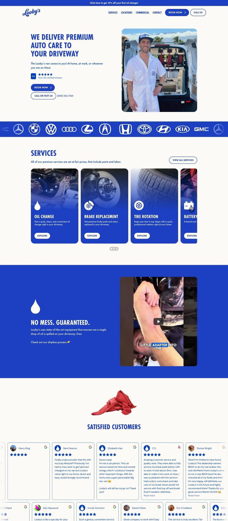 Screenshot 2 of Looby's (Example Framer Automotive Website)