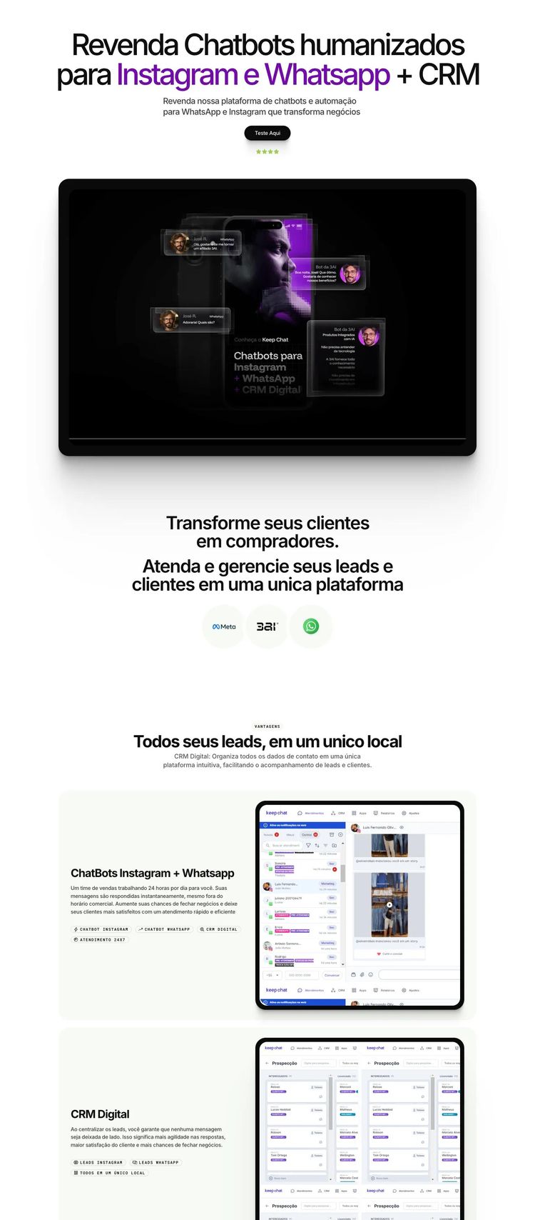 Screenshot 2 of 3ai (Example Framer AI and Machine Learning Website)