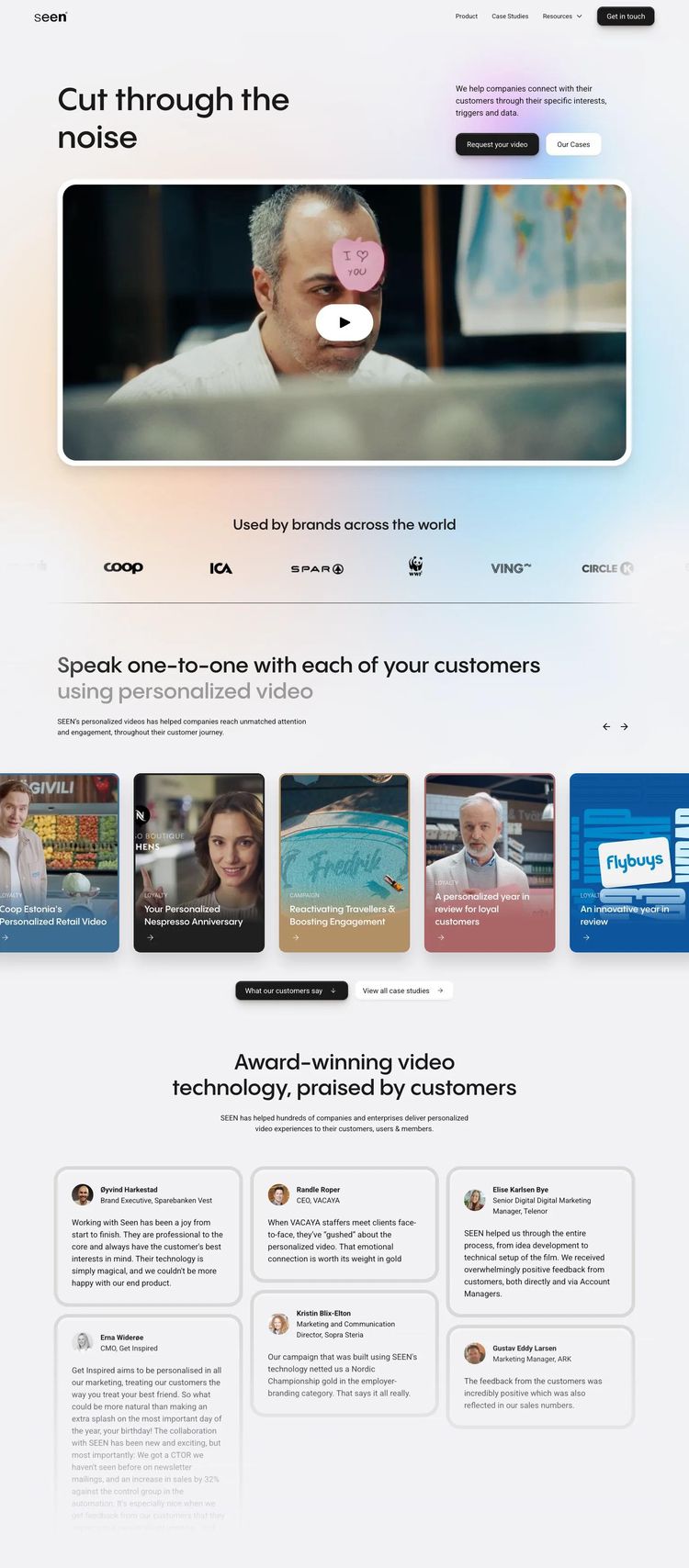Screenshot 2 of SEEN (Example Framer AI and Machine Learning Website)
