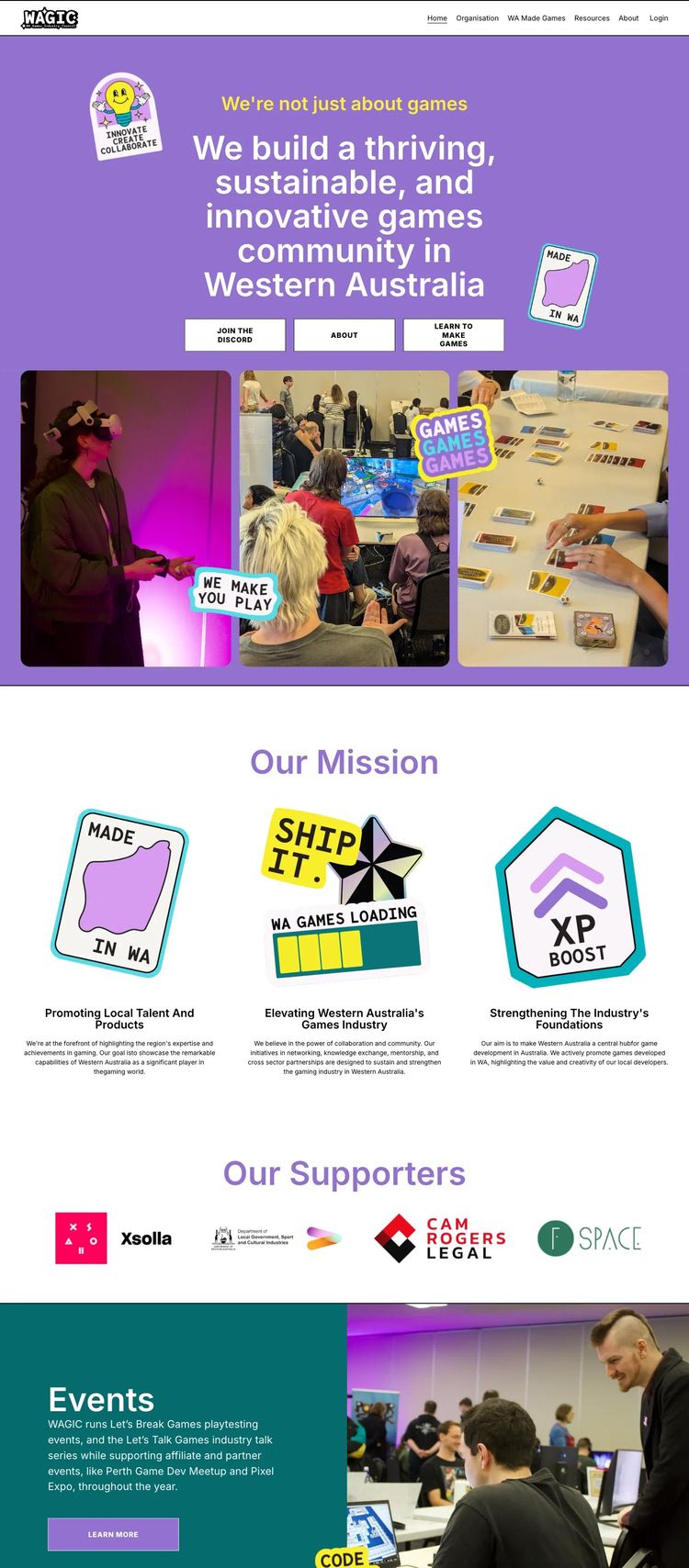 Screenshot 2 of WAGIC (Example Squarespace Nonprofit Organization Website)