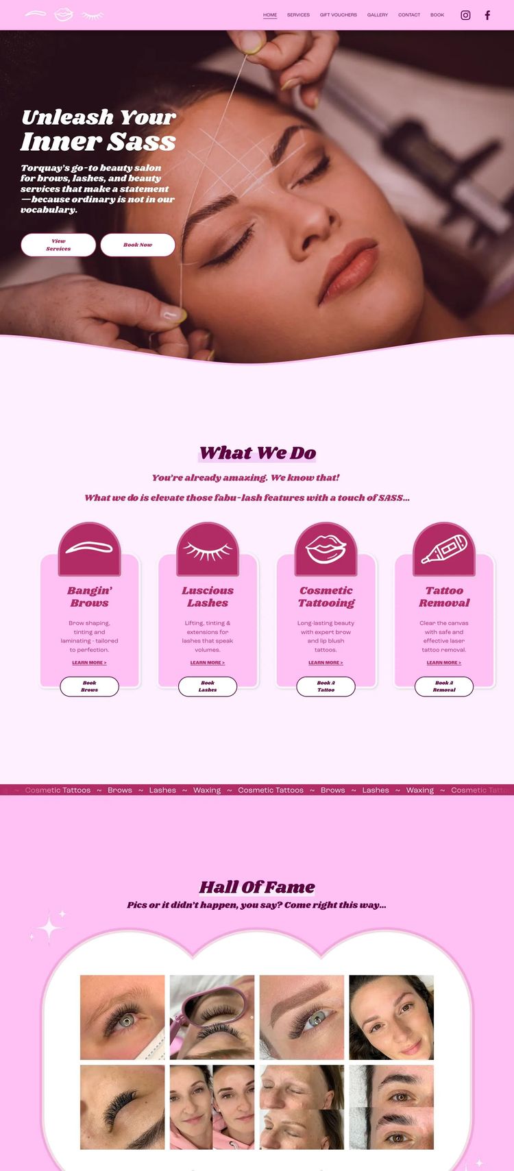 Screenshot 2 of Sass Me (Example Squarespace Beauty Salon Website)