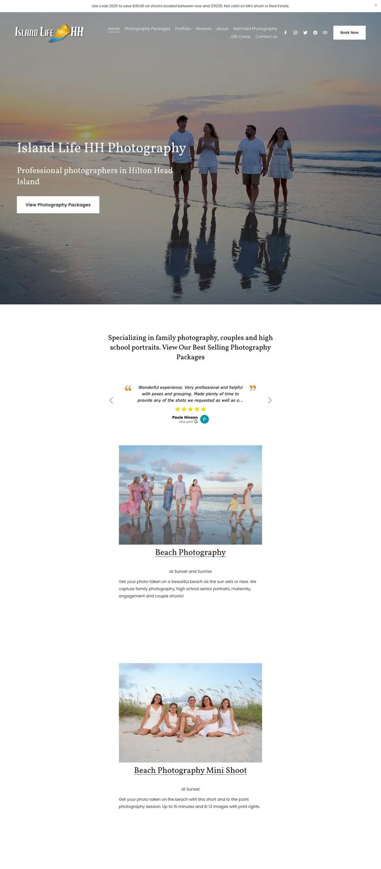 Screenshot 1 of Island Life HH Photography (Example Squarespace Photography Website)