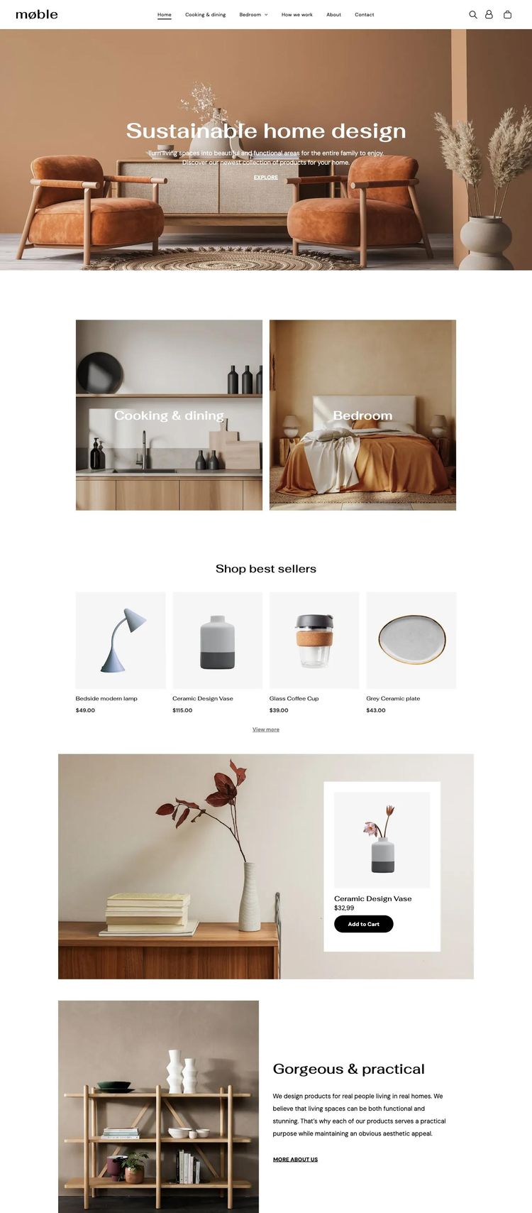 Screenshot 1 of Home Design Store Template