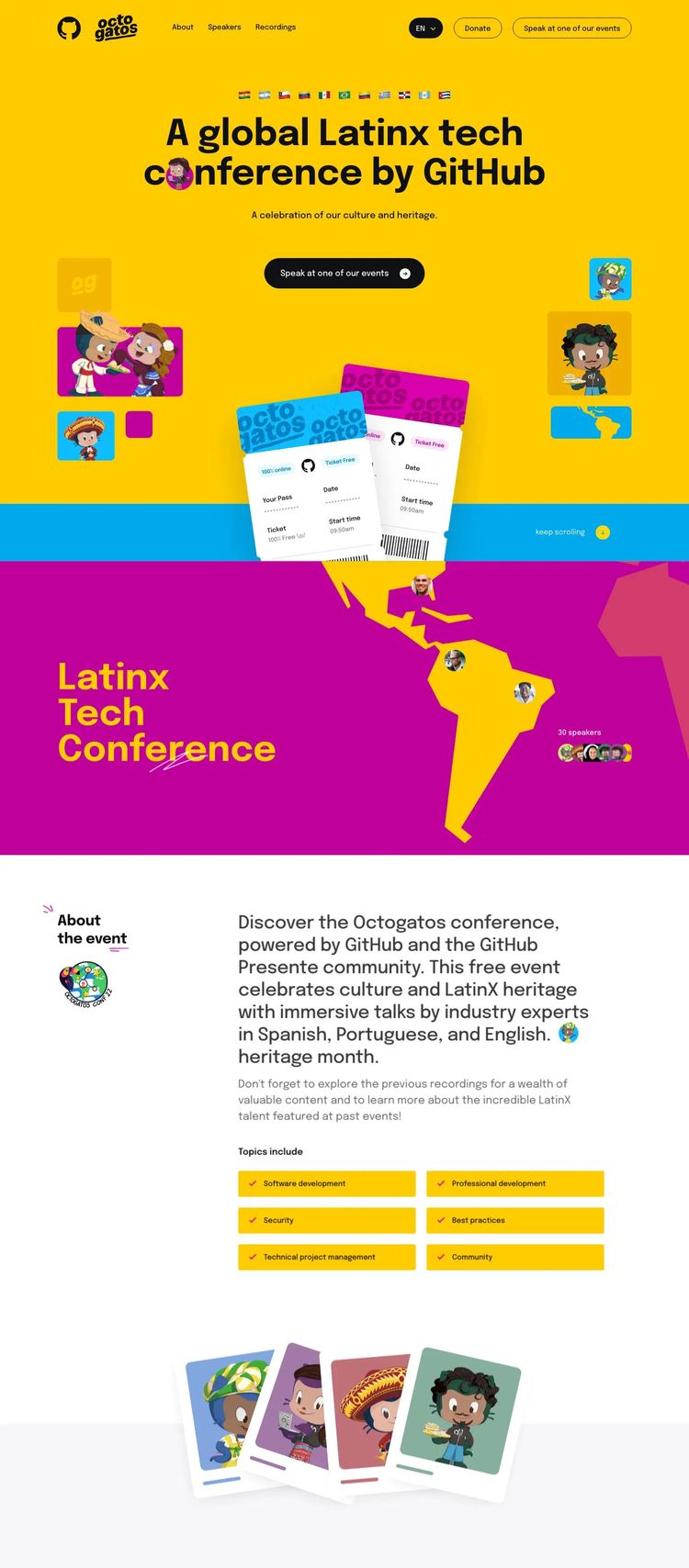 Screenshot 2 of Octogatos (Example Webflow Conference Website)