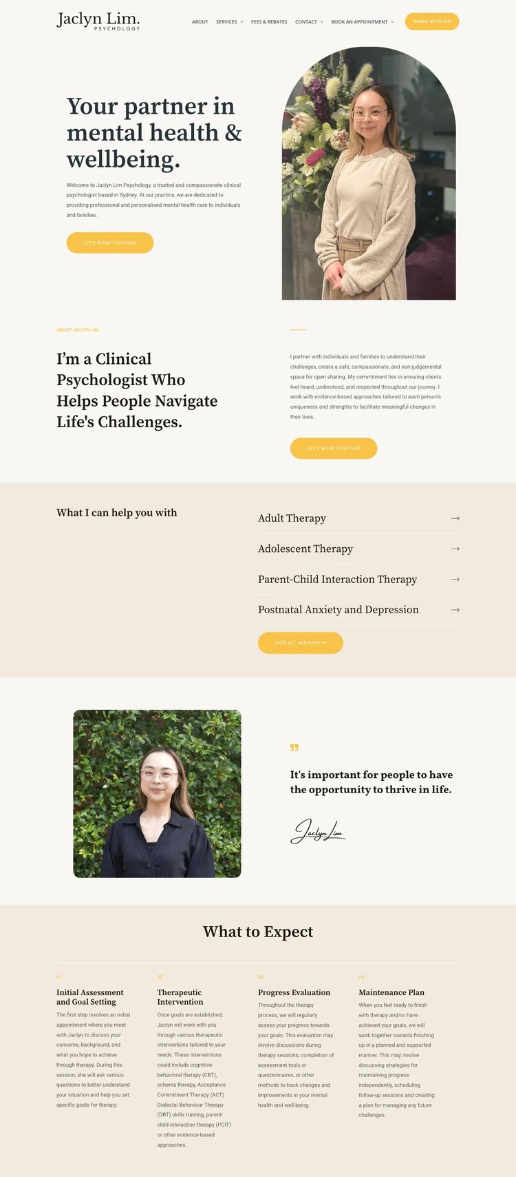 Screenshot 2 of Jaclyn Lim Psychology (Example WordPress Therapist Website)