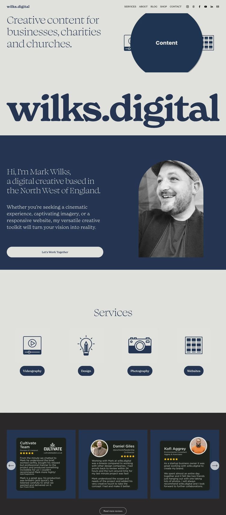 Screenshot 2 of Wilks (Example Squarespace Design Agency/Studio Website)