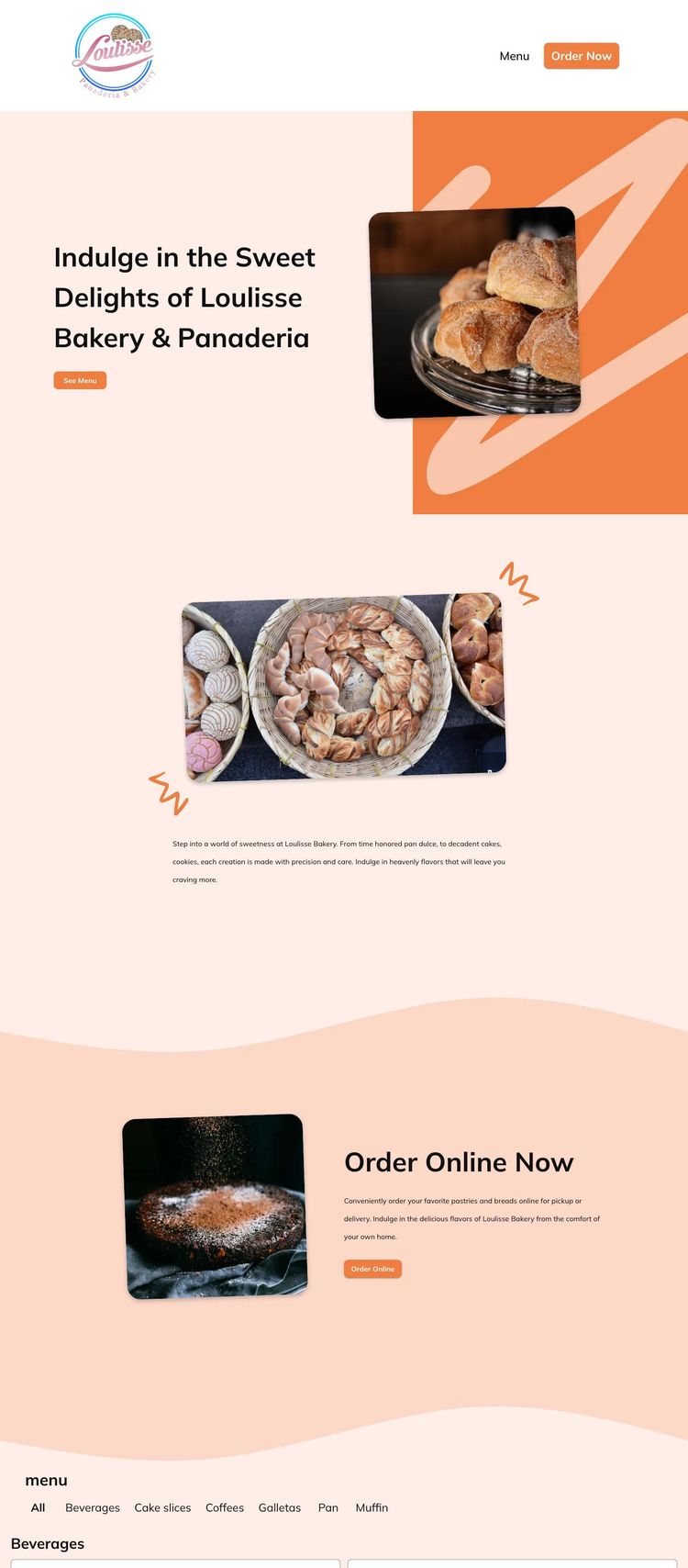 Screenshot 2 of Loulisse Bakery (Example Next.js Bakery Website)