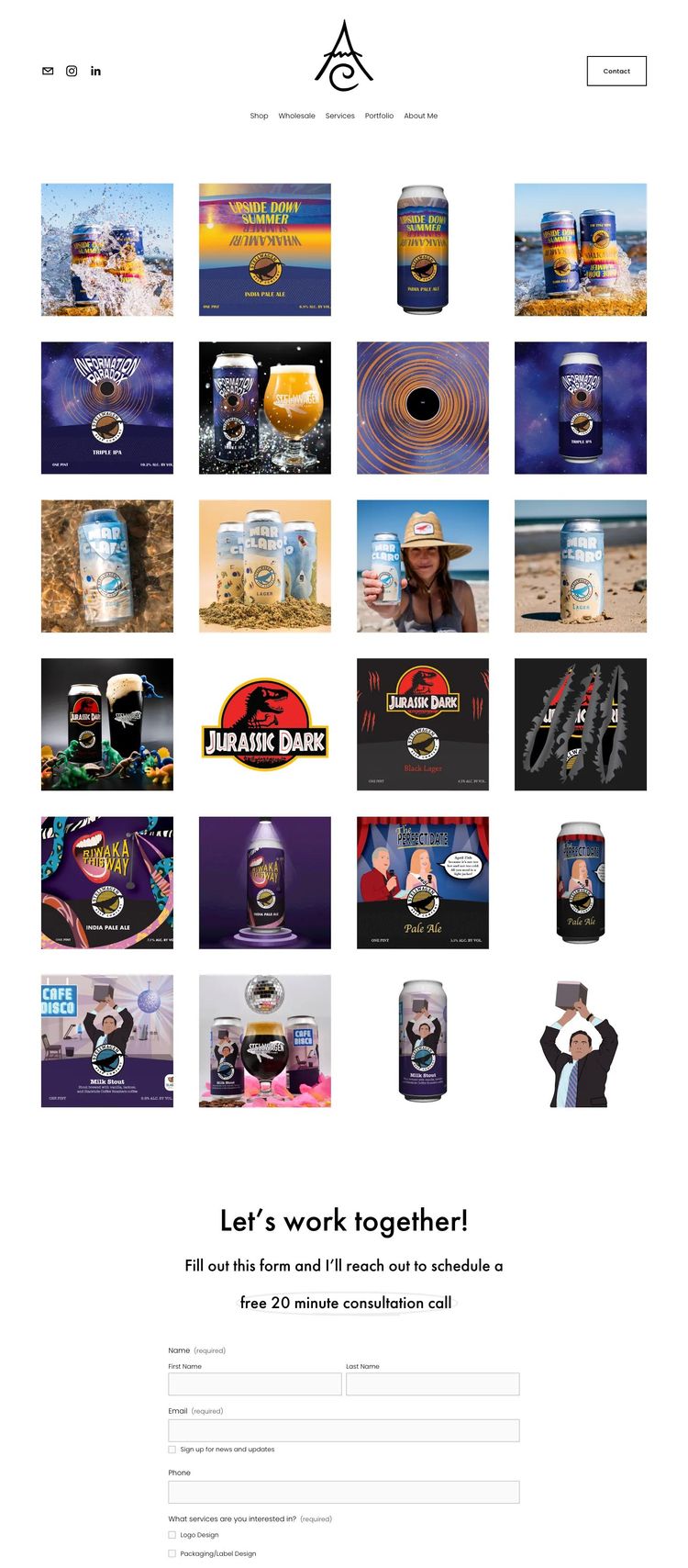 Screenshot 3 of Abby Clark (Example Squarespace Arts and Crafts Website)