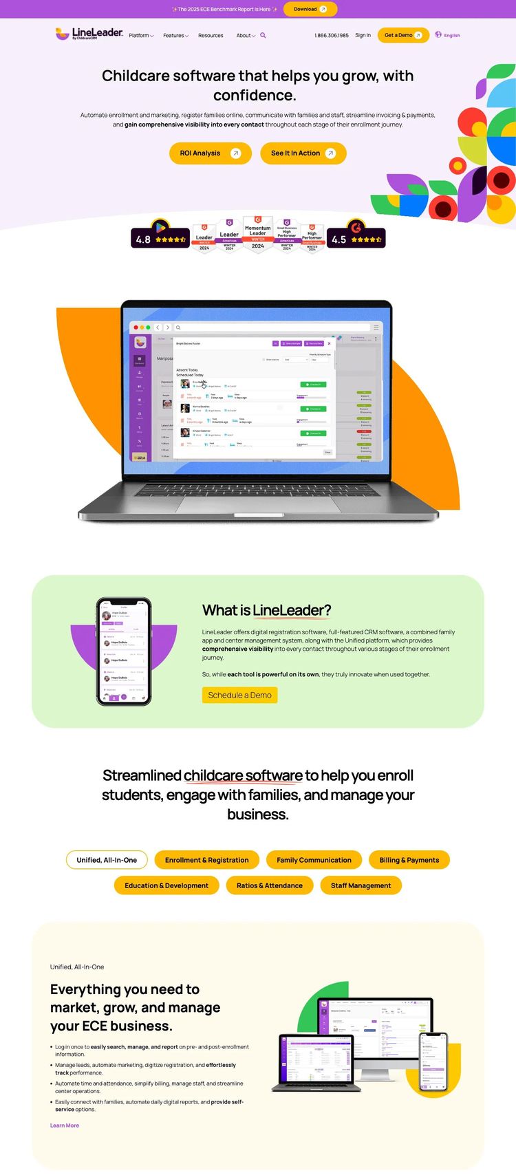 Screenshot 1 of LineLeader (Example HubSpot Business Consultant Website)