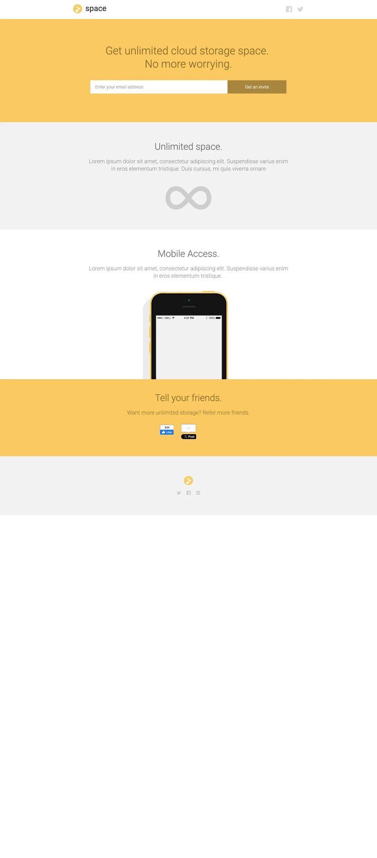 Screenshot 1 of Space Template