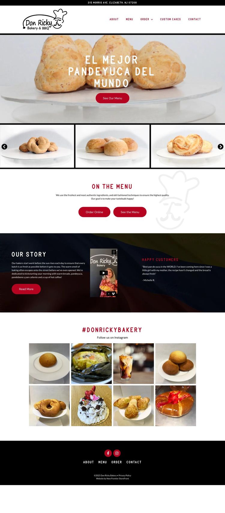 Screenshot 2 of Don Ricky Bakery (Example WordPress Bakery Website)